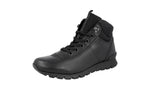 Prada Men's 4T3040 3I23 F0002 Heavy-Duty Rubber Sole Leather High-Top Sneaker