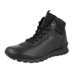 Prada Men's Black Leather Matchrace High-Top Sneaker 4T3040