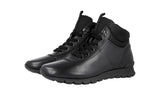Prada Men's Black Leather Matchrace High-Top Sneaker 4T3040