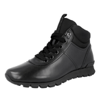 Prada Men's Black Leather Matchrace High-Top Sneaker 4T3040