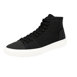 Prada Men's Black Leather Nylon Stratus High-Top Sneaker 4T3122