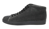 Prada Men's Grey Leather High-Top Sneaker 4T3134