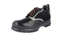 Prada Men's 4T3142 3J5N F0A13 Leather Lace-up Shoes