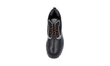 Prada Men's Black Heavy-Duty Rubber Sole Leather Lace-up Shoes 4T3142