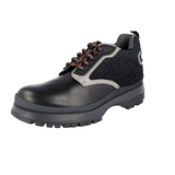 Prada Men's Black Leather Brixxen Lace-up Shoes 4T3142