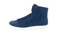 Prada Men's Blue Leather High-Top Sneaker 4T3149