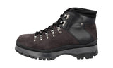 Prada Men's Grey Leather Brixxen Half-Boot 4T3165