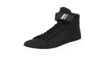 Prada Men's 4T3178 OQ6 F0002 Nylon High-Top Sneaker
