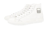 Prada Men's White Leather Stratus High-Top Sneaker 4T3218