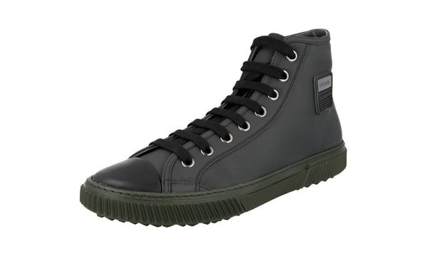 Prada Men's 4T3218 71L F0H8Y Nylon High-Top Sneaker