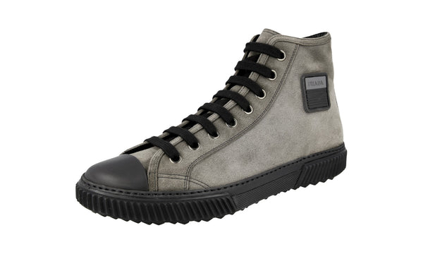 Prada Men's 4T3218 B0L F0480 Leather High-Top Sneaker