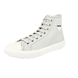 Prada Men's Silver Stratus High-Top Sneaker 4T3306
