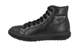 Prada Men's Black Leather Stratus High-Top Sneaker 4T3306