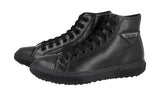 Prada Men's Black Leather Stratus High-Top Sneaker 4T3306