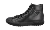 Prada Men's Black Leather Stratus High-Top Sneaker 4T3306