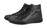 Prada Men's Black Leather Stratus High-Top Sneaker 4T3306