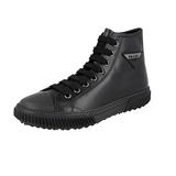 Prada Men's Black Leather Stratus High-Top Sneaker 4T3306