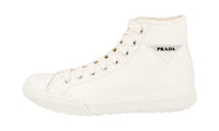 Prada Men's White Leather Stratus High-Top Sneaker 4T3306