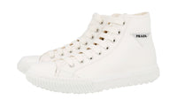 Prada Men's White Leather Stratus High-Top Sneaker 4T3306