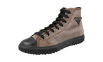 Prada Men's 4T3306 3V50 F0038 Leather High-Top Sneaker