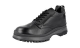 Prada Men's 4T3348 3V81 F0A13 Heavy-Duty Rubber Sole Leather Lace-up Shoes