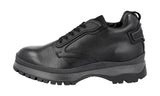 Prada Men's Black Heavy-Duty Rubber Sole Leather Lace-up Shoes 4T3348