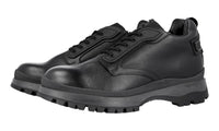 Prada Men's Black Heavy-Duty Rubber Sole Leather Lace-up Shoes 4T3348