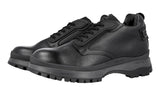 Prada Men's Black Buffalo Leather Brixxen Lace-up Shoes 4T3348