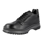 Prada Men's Black Buffalo Leather Brixxen Lace-up Shoes 4T3348