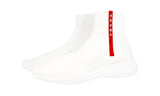 Prada Men's White Sock High-Top Sneaker 4T3351