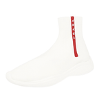 Prada Men's White Sock High-Top Sneaker 4T3351