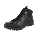 Prada Men's Black Leather High-Top Sneaker 4T3357