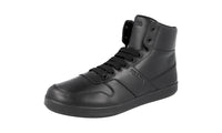 Prada Men's 4T3368 3O9U F0002 Leather High-Top Sneaker