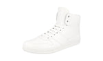 Prada Men's 4T3368 3O9U F0009 Leather High-Top Sneaker