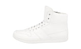 Prada Men's White Leather High-Top Sneaker 4T3368