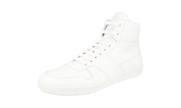 Prada Men's 4T3368 6DT F0009 Leather High-Top Sneaker