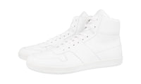 Prada Men's White Leather High-Top Sneaker 4T3368