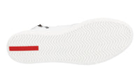 Prada Men's White Leather High-Top Sneaker 4T3368