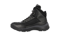 Prada Men's Black Leather High-Top Sneaker 4T3374