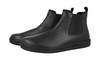 Prada Men's Black Leather High-Top Sneaker 4T3444