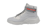 Prada Men's Grey Leather Polarius 19 Lr High-Top Sneaker 4T3535