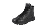 Prada Men's 4T3580 3LEN F0002 Leather High-Top Sneaker