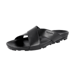 Prada Men's Black Leather Sandals 4X2207
