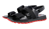 Prada Men's Black Leather Sandals 4X2889