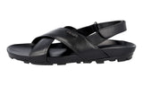 Prada Men's Black Leather Sandals 4X2919