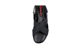 Prada Men's Black Leather Sandals 4X2919