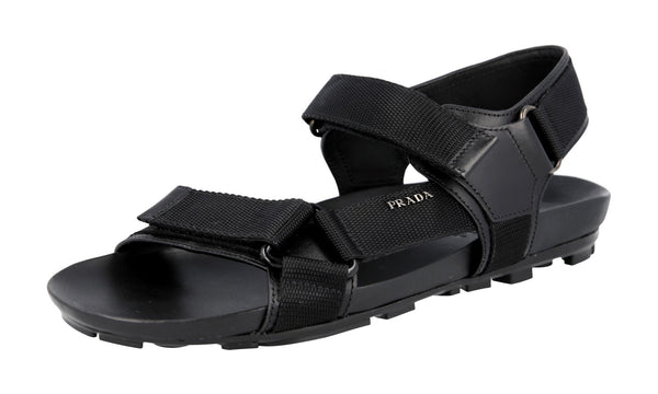 Prada Men's 4X2984 OSL F0002 Nylon Sandals