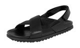 Prada Men's 4X3209 1O2C F0002 Brushed Spazzolato Nylon Sandals