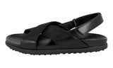 Prada Men's Black Brushed Spazzolato Sandals 4X3209