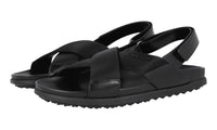 Prada Men's Black Brushed Spazzolato Sandals 4X3209